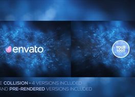 پروژه افترافکت نمایش لوگو Particle Collision Logo Opener Pack