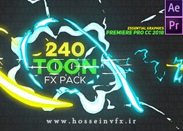 پروژه افترافکت 240 Toon FX Pack