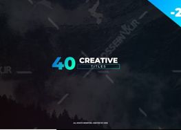 دانلود پروژه افترافکت 40 عناوین خلاقانه Creative Titles
