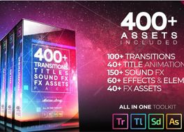 دانلود جعبه ابزار ترانزیشن برای پریمیر Pack: Transitions, Titles, Sound FX