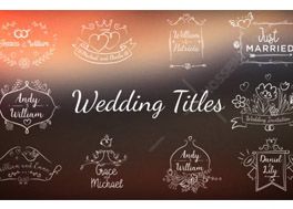 دانلود پروژه افترافکت عناوین رمانتیک عروسی Wedding/Romantic Titles
