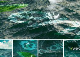 دانلود پروژه افترافکت نمایش لوگو واقع بینانه اقیانوس Realistic Ocean Logo