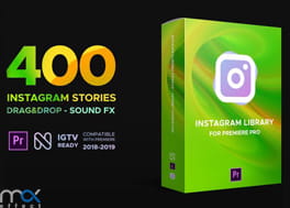 پروژه پریمیر اینستاگرام 400 استوری مدرن Instagram Library
