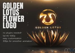 پروژه افتر افکت لوگو با گل نیلوفر Lotus Flower + موسیقی