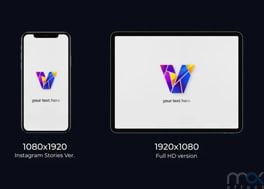 پروژه افتر افکت لوگو Abstract Logo Reveal + موسیقی
