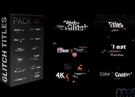 پروژه فاینال کات مجموعه تایتل گلیچ Glitch Titles Pack 4K