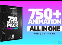 پروژه افتر افکت المان 750 گرافیک متحرک Graphic Pack