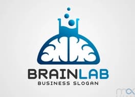 دانلود وکتور لوگو با طرح مغز Brain lab logo