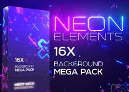 دانلود فوتیج 16 بک گراند موشن گرافیک نئون Neon Elements