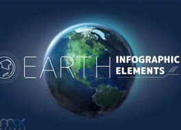 پروژه افتر افکت پکیج اینفوگرافیک کره زمین Earth Infographic