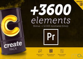 پروژه پریمیر 3600 المان متحرک Create Pack for Premiere