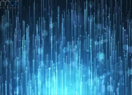 فوتیج بک گراند موشن گرافیک ذرات آبی و بوکه Rising Blue