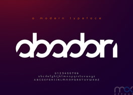 دانلود وکتور فونت ورزشی مدرن Abstract sport modern