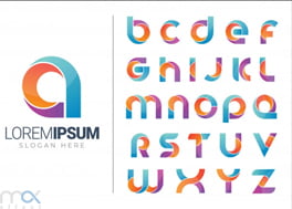 دانلود وکتور فونت برای لوگو Set of alphabet logo