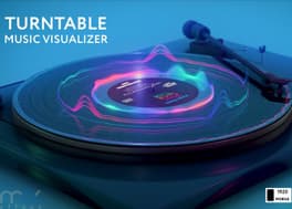 پروژه افتر افکت ویژولایزر موسیقی با گرامافون Turntable