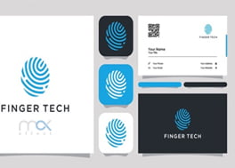 دانلود وکتور لوگو فناوری اثر انگشت Finger tech logo