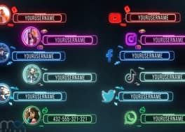 پروژه پریمیر 12 تایتل زیرنویس نئون + آواتار Neon Tiltle