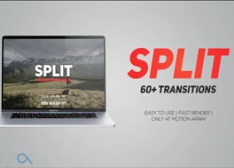 پریست پریمیر 60 ترانزیشن با افکت شکاف Split Effect
