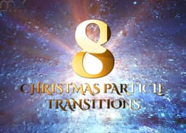 8 فوتیج موشن گرافیک ترانزیشن ذرات طلایی Christmas Particle