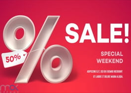 وکتور بنر با نماد درصد و برچسب تخفیف Banner percentage