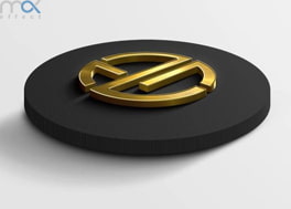 دانلود موکاپ لوگو طلایی لوکس Luxury gold logo