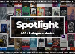 پروژه افتر افکت اینستاگرام 400 استوری Stories Spot Light