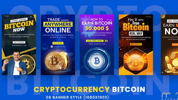 استوری متحرک افتر افکت برای بیت کوین,استوری اینستاگرام برای رمز ارز بیت کوین