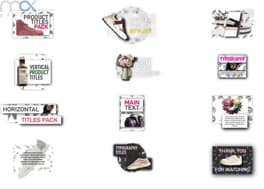 پروژه پریمیر 12 تایتل با نمایش محصول Product Titles Pack