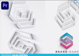 پروژه نمایش لوگو پریمیر با طرح سه بعدی Clean Logo Intro