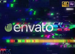 پروژه افتر افکت لوگوموشن گلیچ Glitch Logo Intro