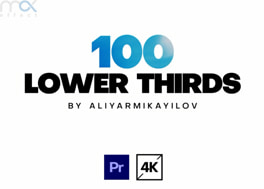 پروژه پریمیر 100 تایتل زیرنویس یونیک Lower Thirds