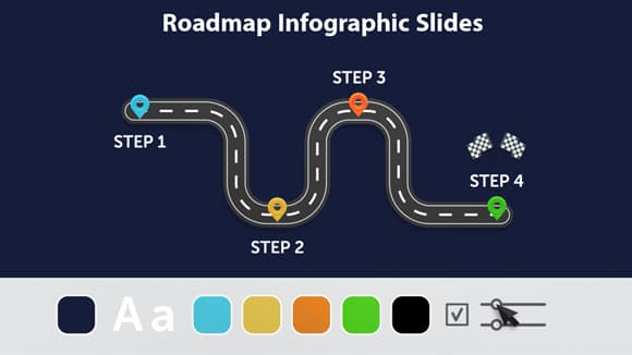 دانلود پکیج Roadmap Infographic Slides برای افتر افکت