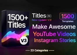پروژه افتر افکت 1500 تایتل حرفه ای Titles Pro