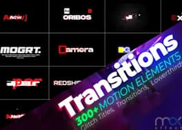 ترانزیشن گلیچ و موشن تایتل افتر افکت Motion Elements