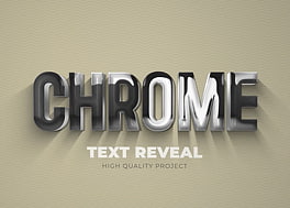 پروژه افتر افکت لوگو با استایل سه بعدی Chrome Logo