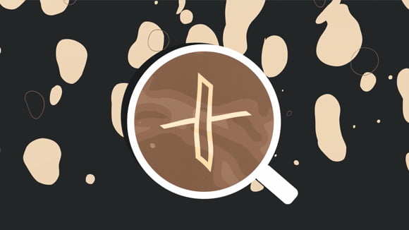 لوگوموشن پریمیر برای تبلیغ قهوه