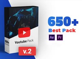 دانلود پروژه افتر افکت 650 المان گرافیک کاربردی یوتیوبرها