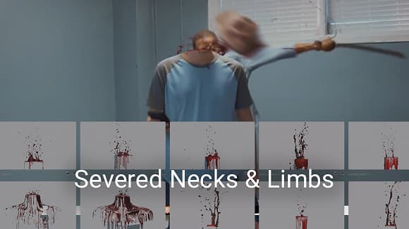 پکیج فوتیج خون گردن بریده شده برای ادیت ویدیو