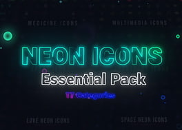 200 پریست افتر افکت آیکون نئون Neon Essential