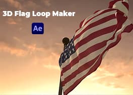 پروژه افتر افکت ساخت پرچم سه بعدی 3D Flag