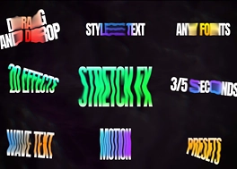 پریست متن پریمیر 20 افکت کششی Stretch