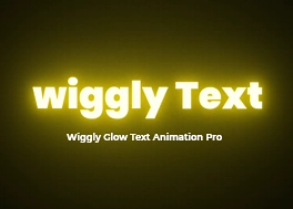 پروژه پریمیر افکت متنی Wiggly Glow Text