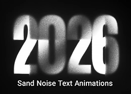 تایتل افتر افکت با جلوه نویز شنی Sand Noise