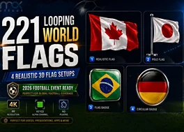 پروژه پریمیر 221 پرچم کشورها Looping Flags