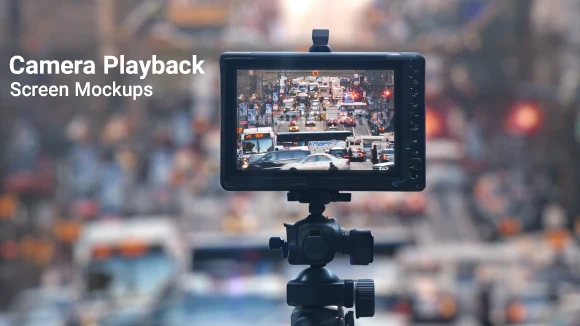 موکاپ صفحه نمایش دوربین فیلم برداری