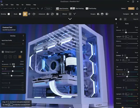 افزونه cinedream ویرایش رنگ برای پریمیر