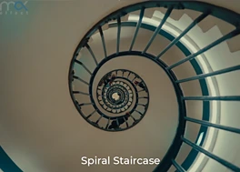 دانلود فوتیج راه پله گرد Spiral Staircase