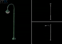 مجموعه مدل سه بعدی چراغ خیابانی Streets Lamp