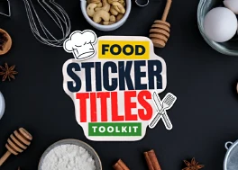پروژه افتر افکت تایتل استیکر غذا Food Sticker