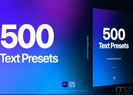 دانلود 500 پریست متن پریمیر Dynamic Text